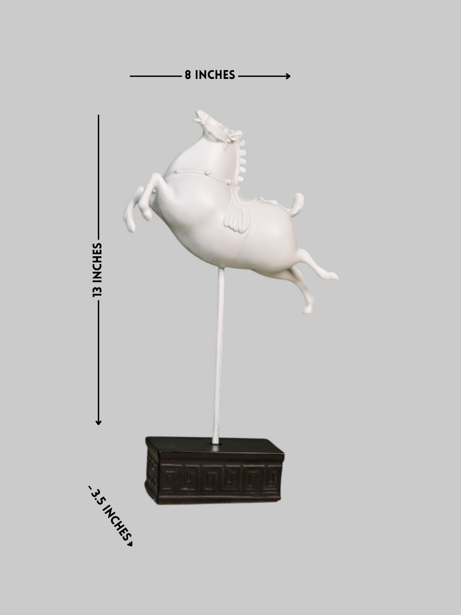 The White Prancing Ponies (Set of 3)