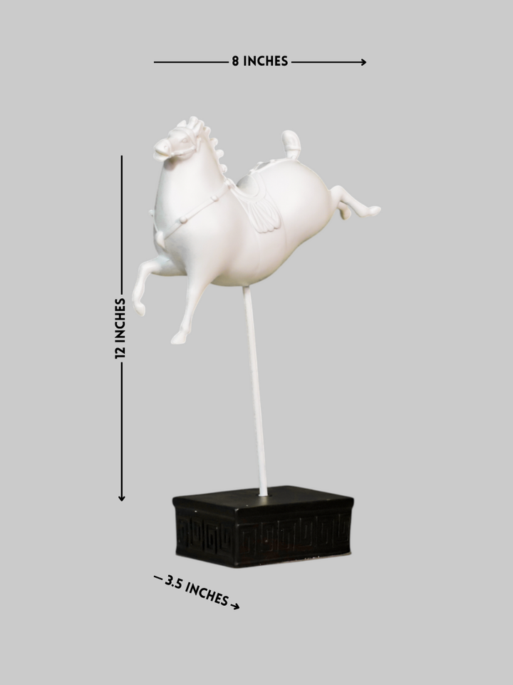 The White Prancing Ponies (Set of 3)