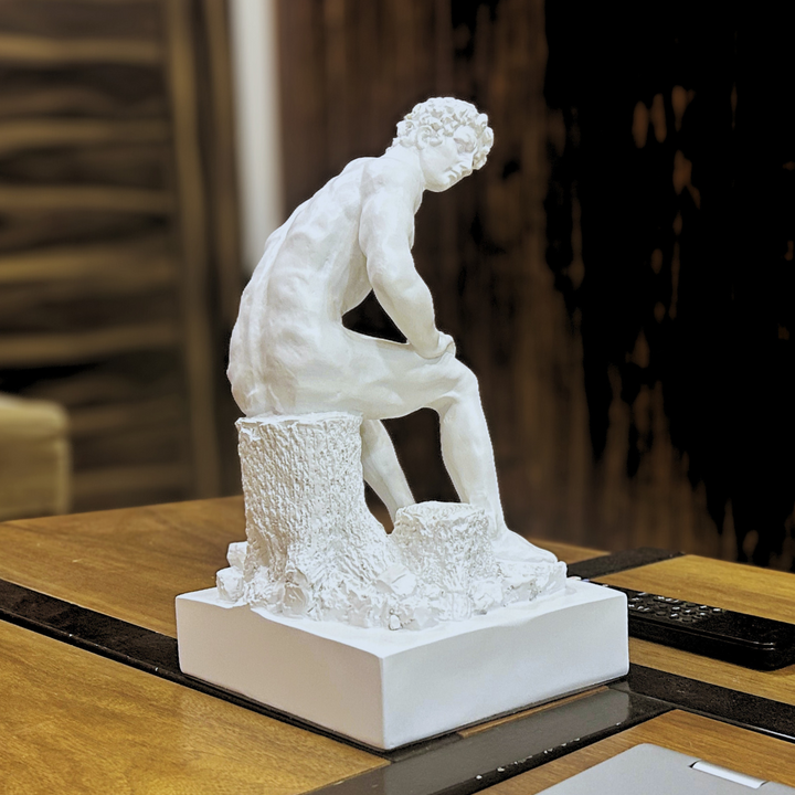 David the Thinker Resin Sculpture
