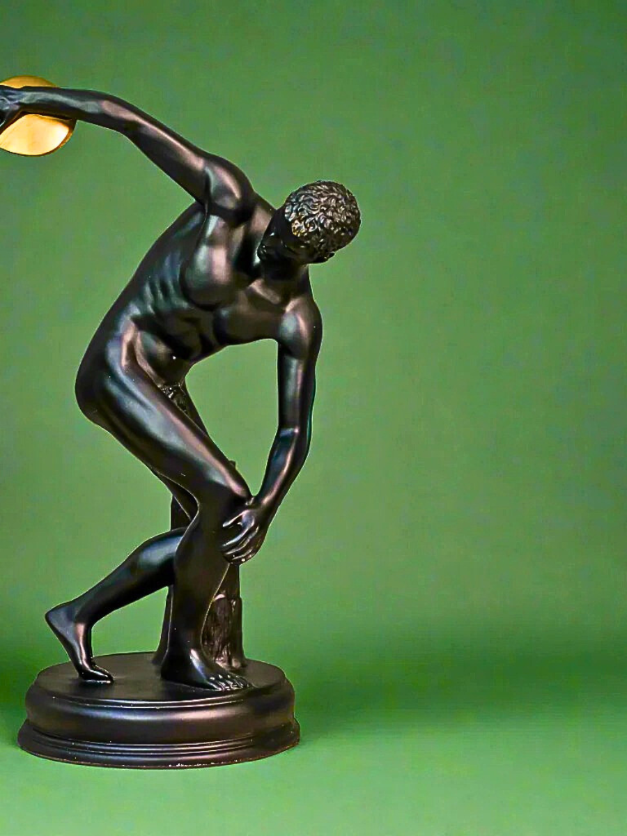 Discus Throwing Athlete Resin Sculpture
