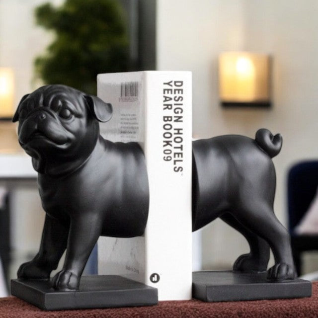 Cute Pup Bookend Resin Sculpture