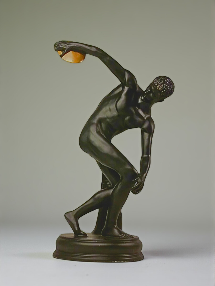 Discus Throwing Athlete Resin Sculpture