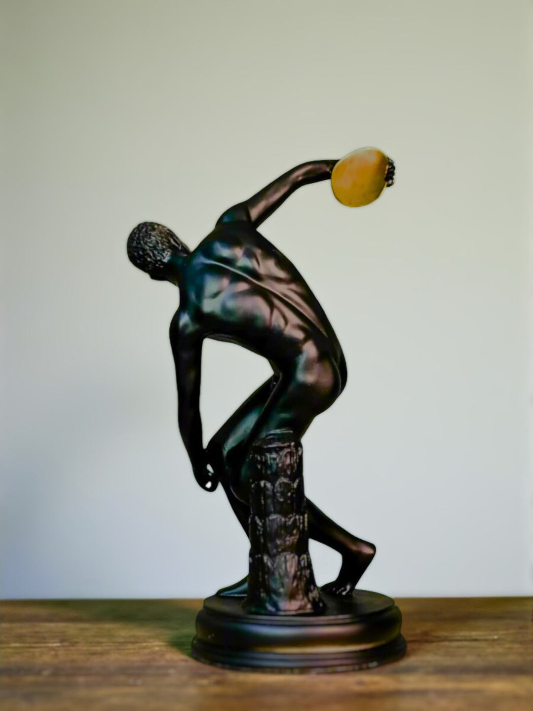Discus Throwing Athlete Resin Sculpture