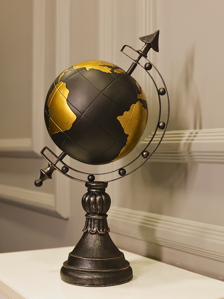 The Golden Hemisphere Resin & Metal Decor