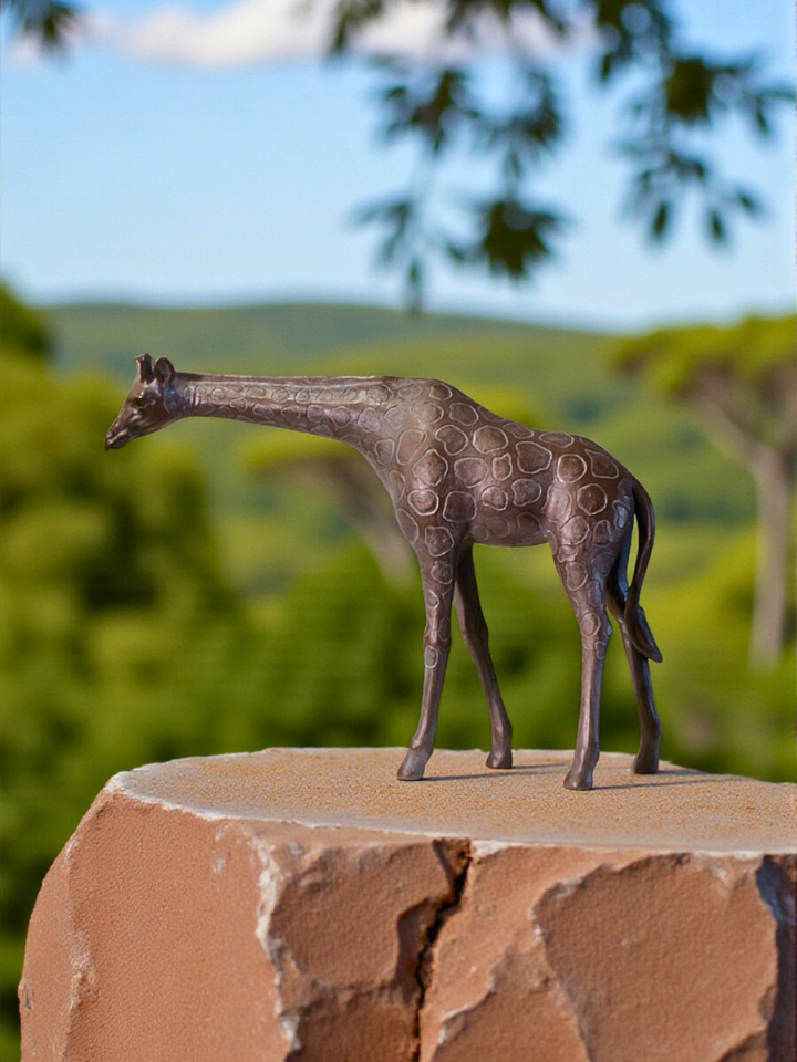Giraffe in Bronze Finish - Resin Sculpture