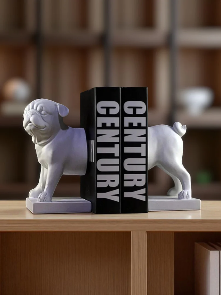 Cute Pup Bookend Resin Sculpture