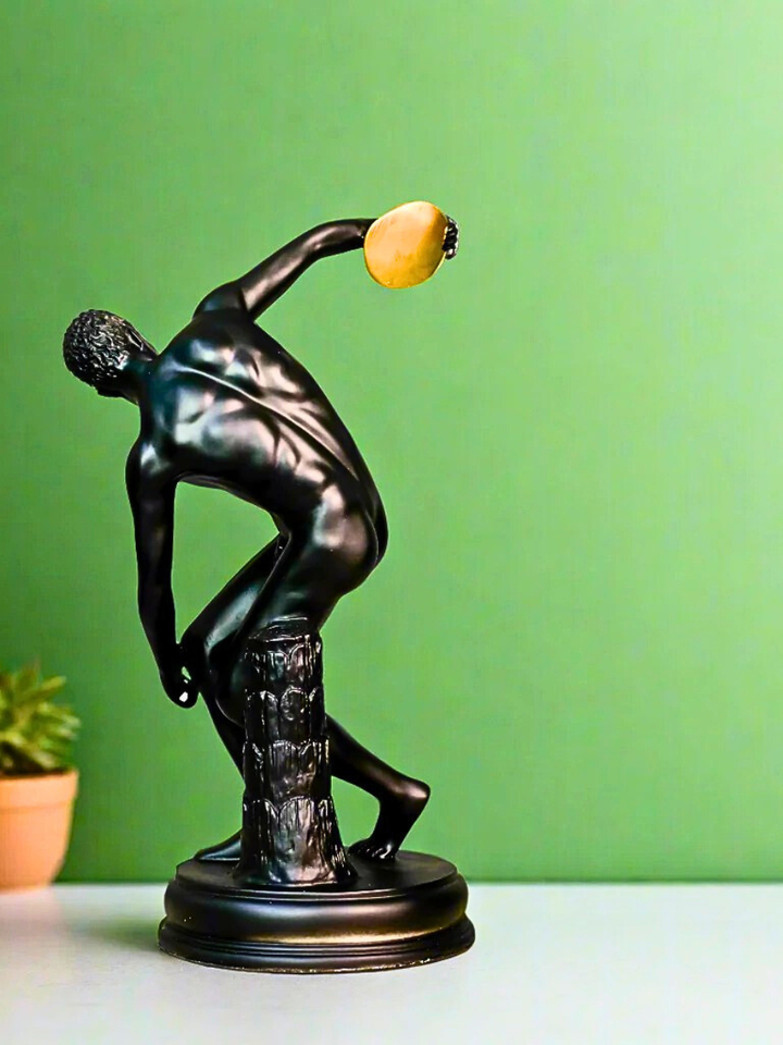 Discus Throwing Athlete Resin Sculpture