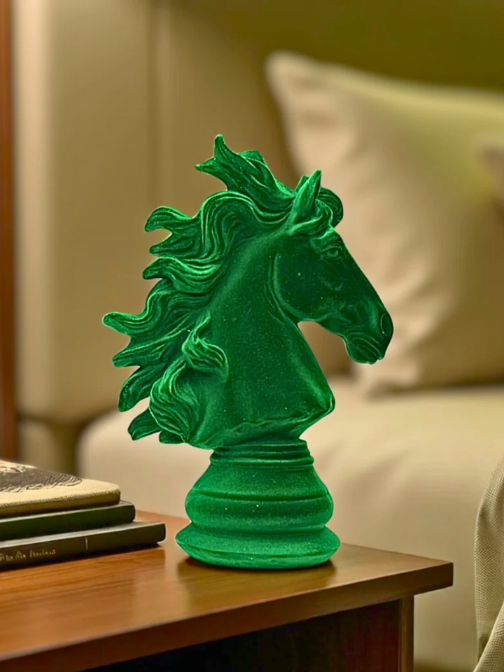 Horse Head Green Velvet Finish