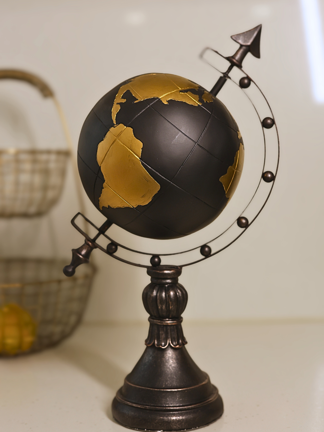 The Golden Hemisphere Resin & Metal Decor