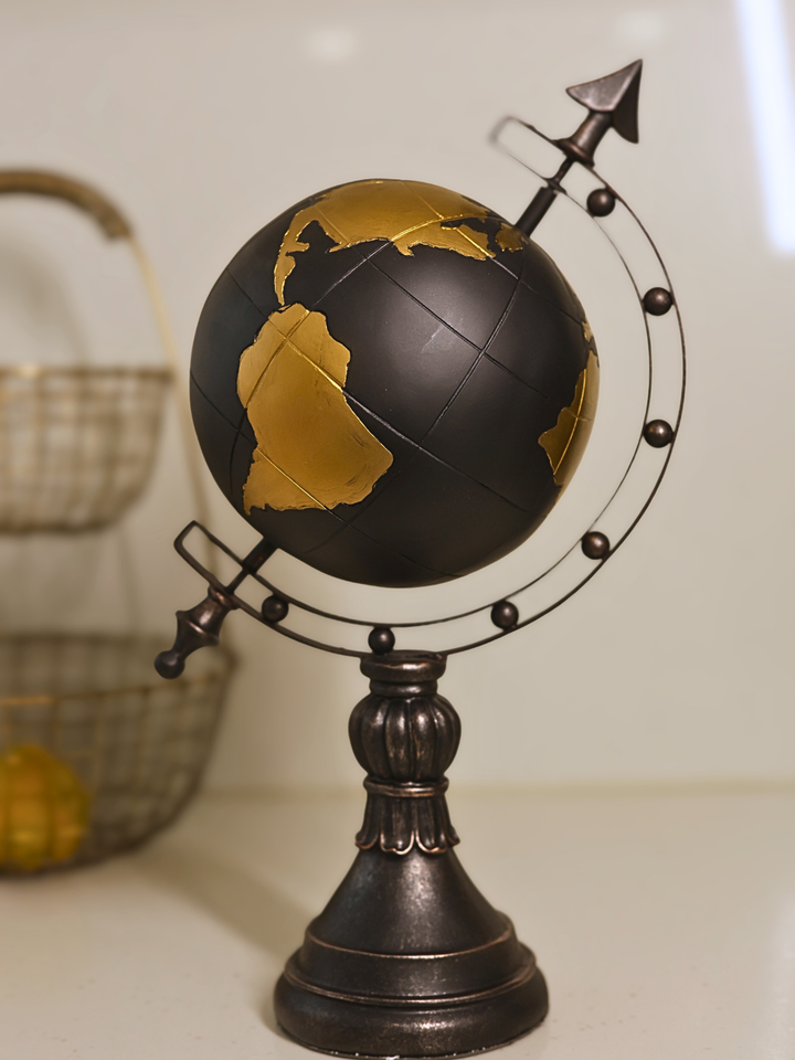 The Golden Hemisphere Resin & Metal Decor