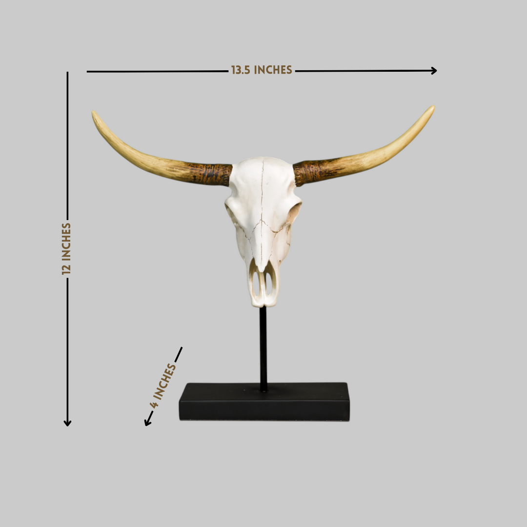 Bison Skull Resin Decor