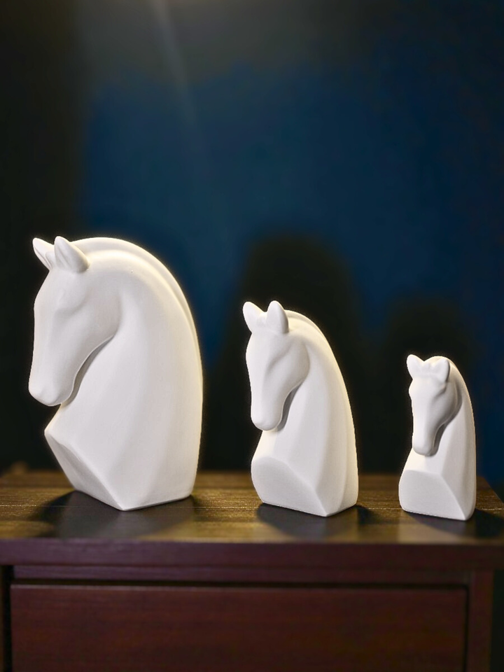 Triple Harmony Horse Resin Decor
