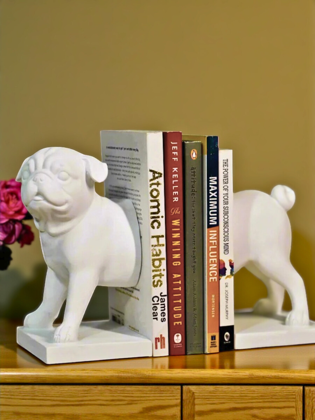 Cute Pup Bookend Resin Sculpture