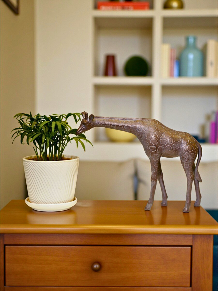 Giraffe in Bronze Finish - Resin Sculpture