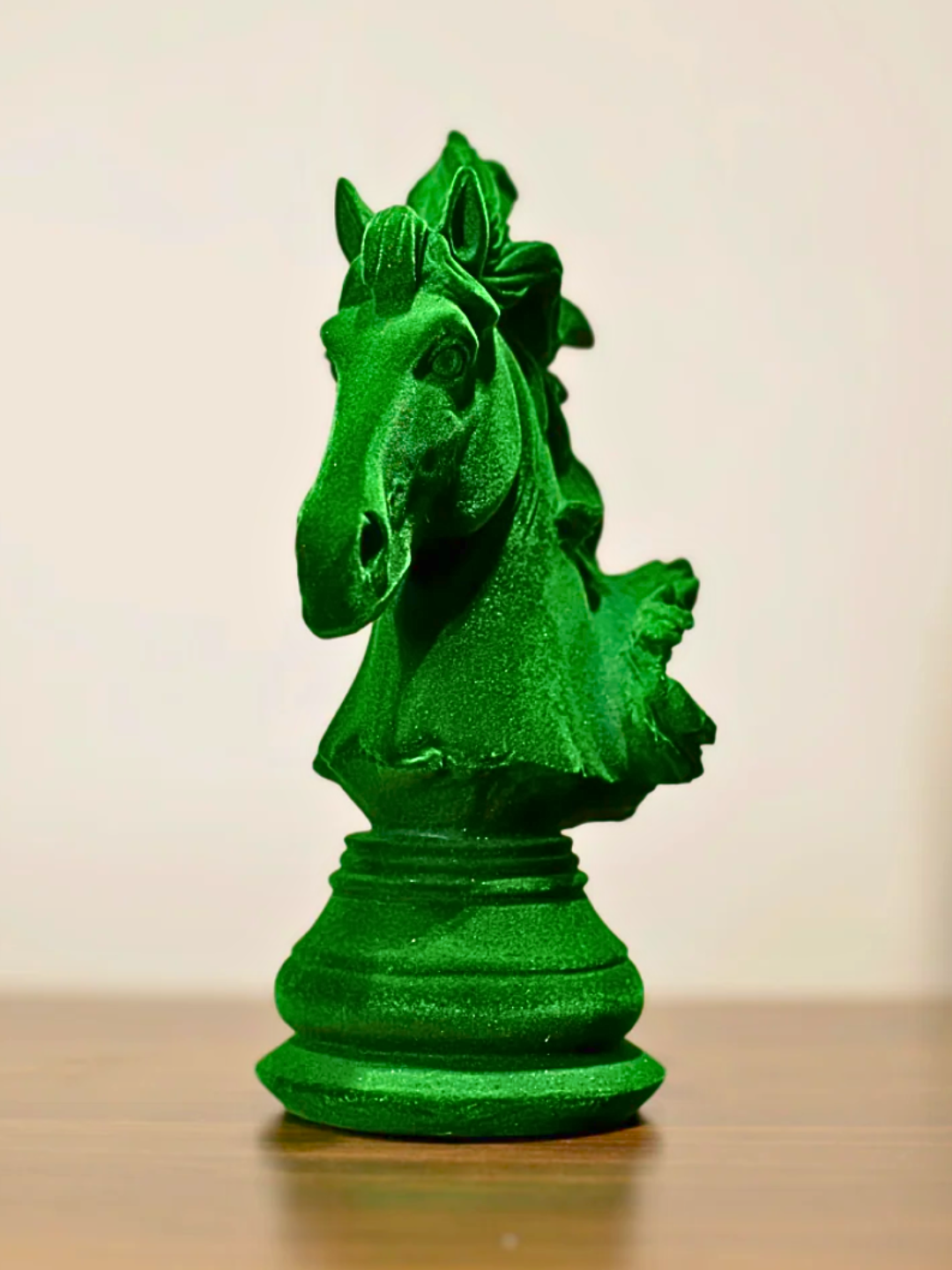 Horse Head Green Velvet Finish