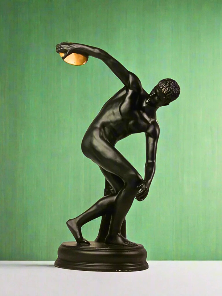 Discus Throwing Athlete Resin Sculpture