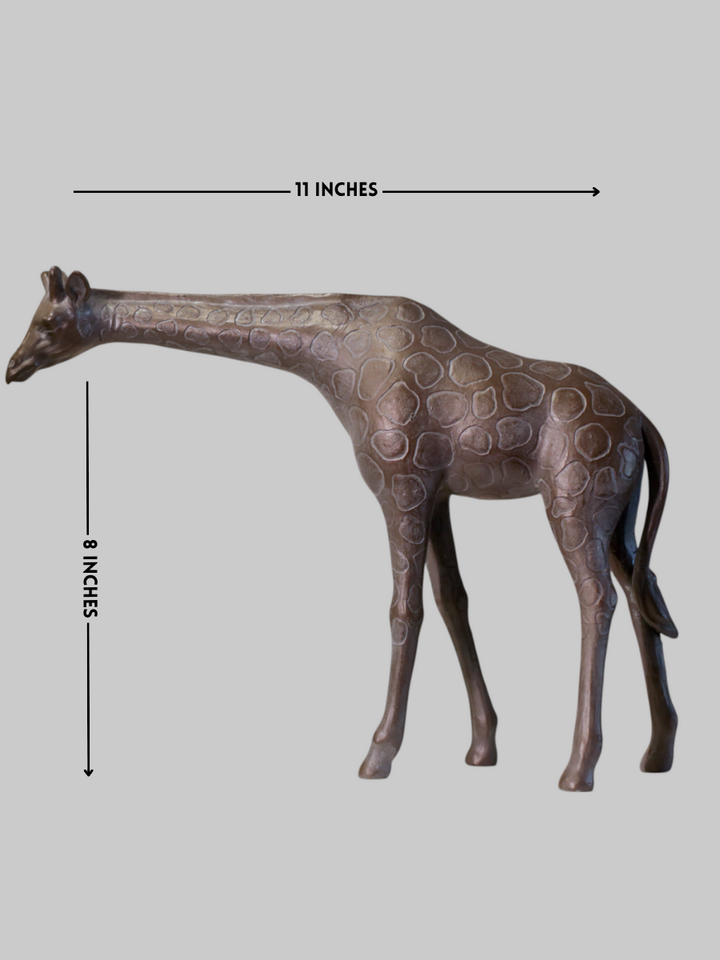 Giraffe in Bronze Finish - Resin Sculpture