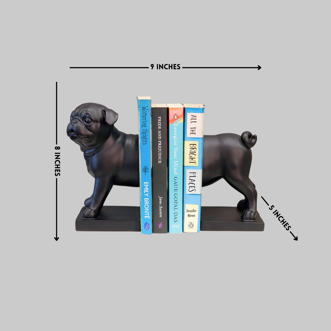 Cute Pup Bookend Resin Sculpture