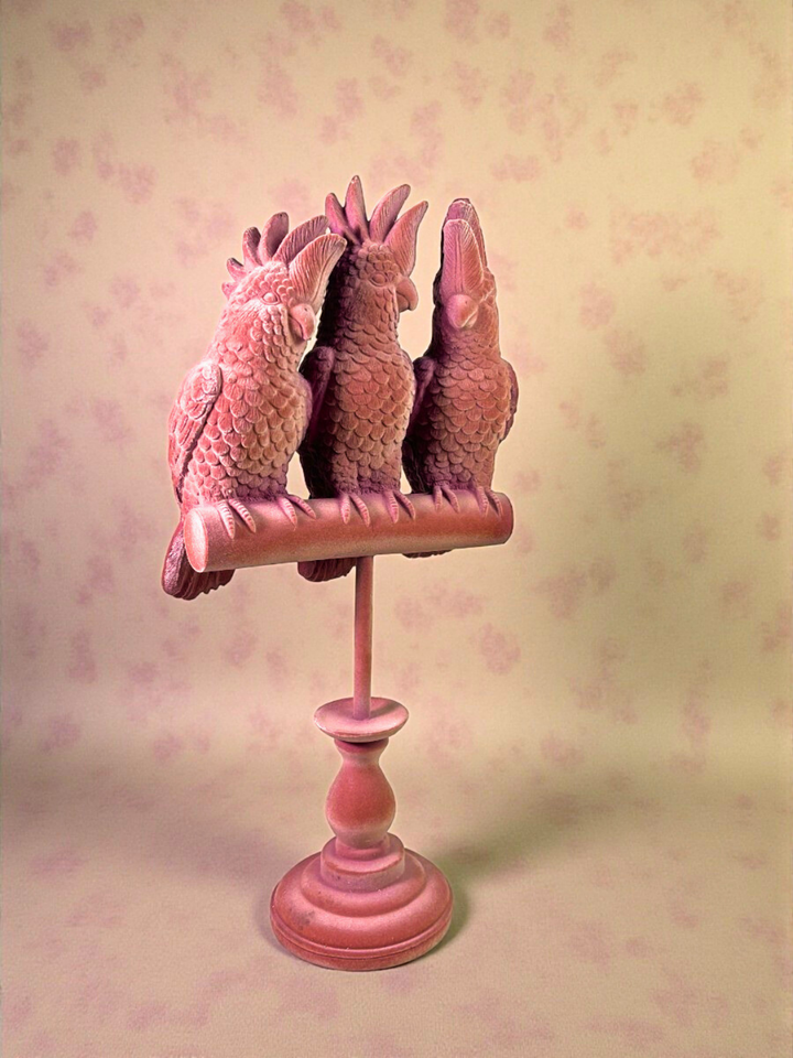 Velvet Pink Cockatoo Trio
