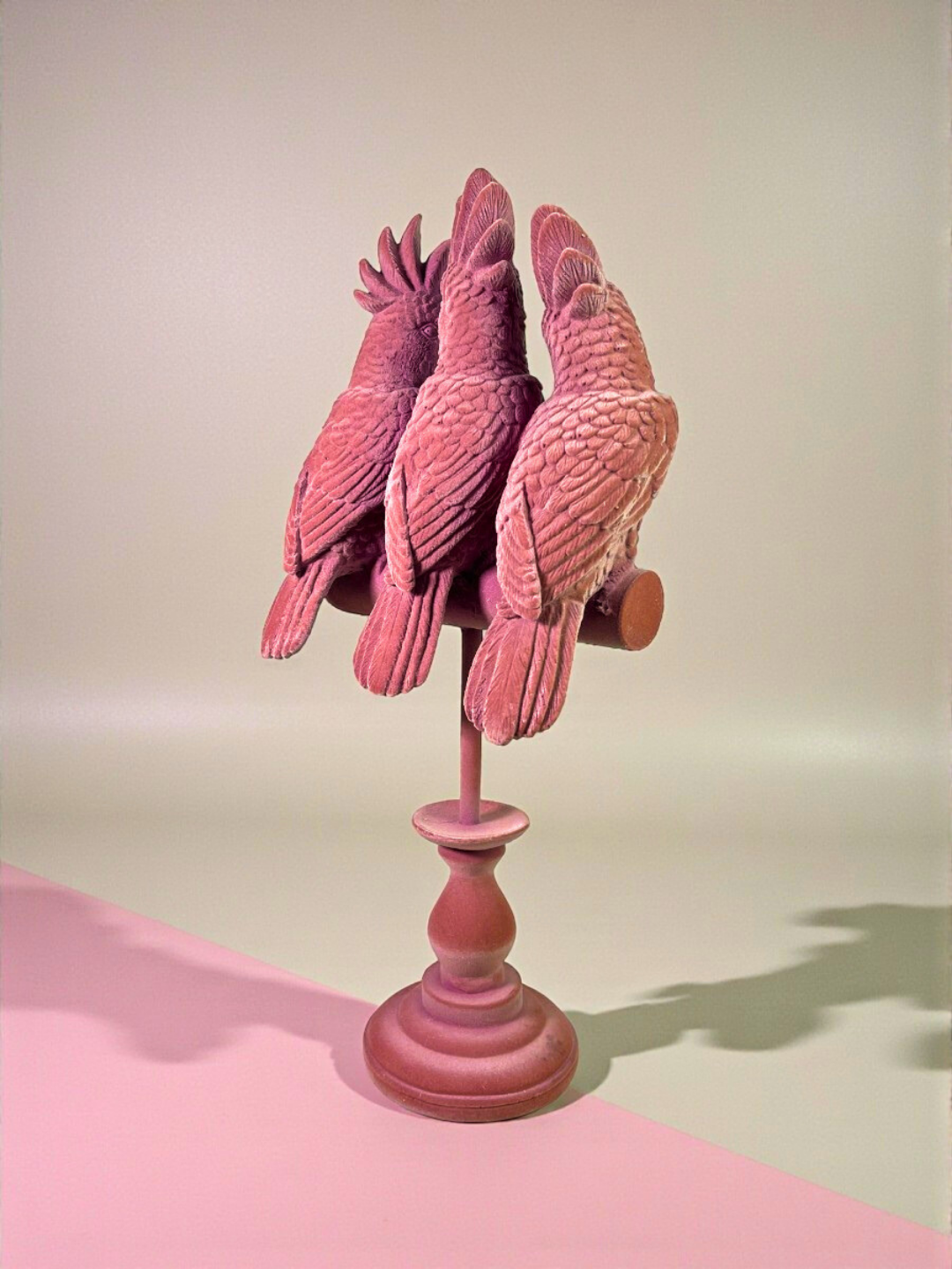 Velvet Pink Cockatoo Trio