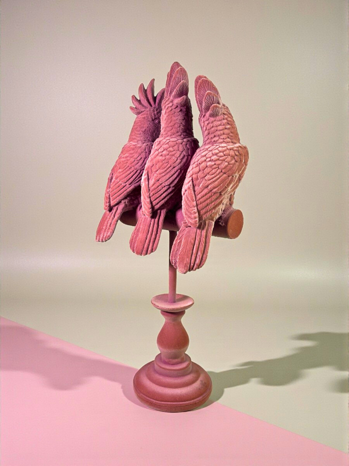 Velvet Pink Cockatoo Trio