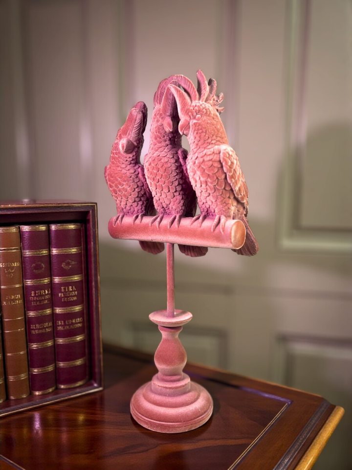 Velvet Pink Cockatoo Trio