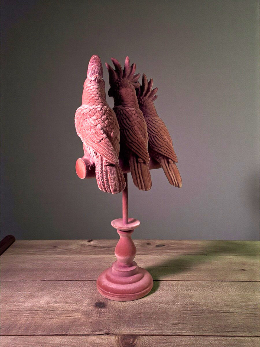 Velvet Pink Cockatoo Trio