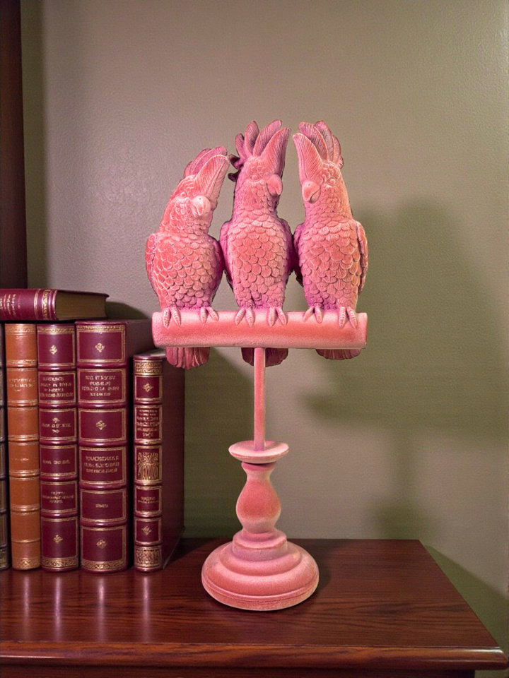 Velvet Pink Cockatoo Trio