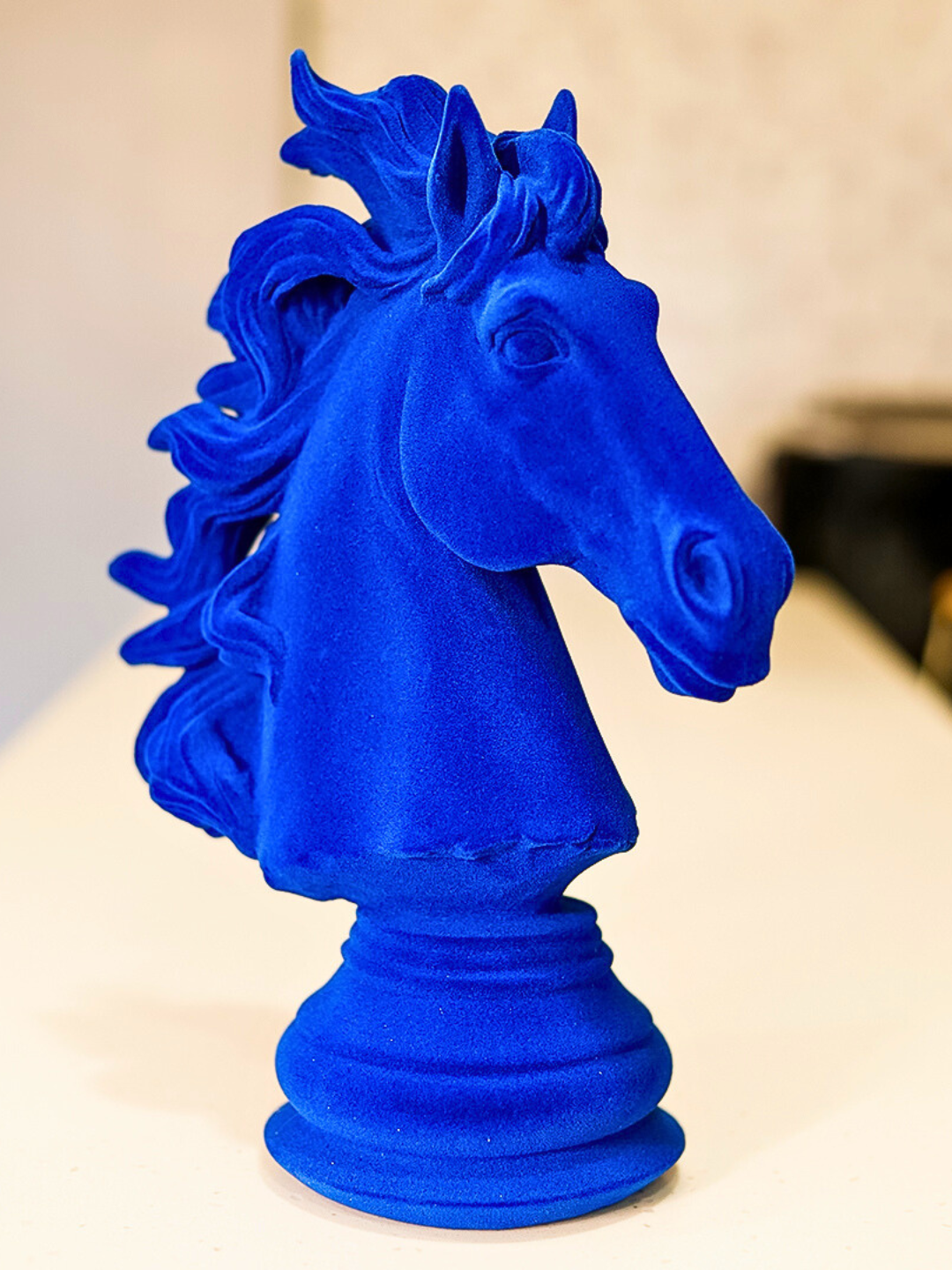 Horse Head Blue Velvet Finish