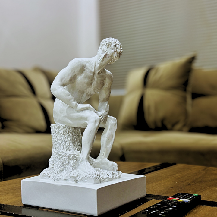 David the Thinker Resin Sculpture