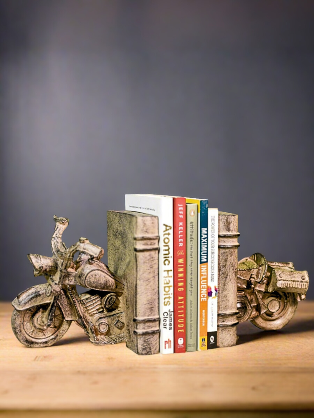 Vintage Motorcycle Bookends