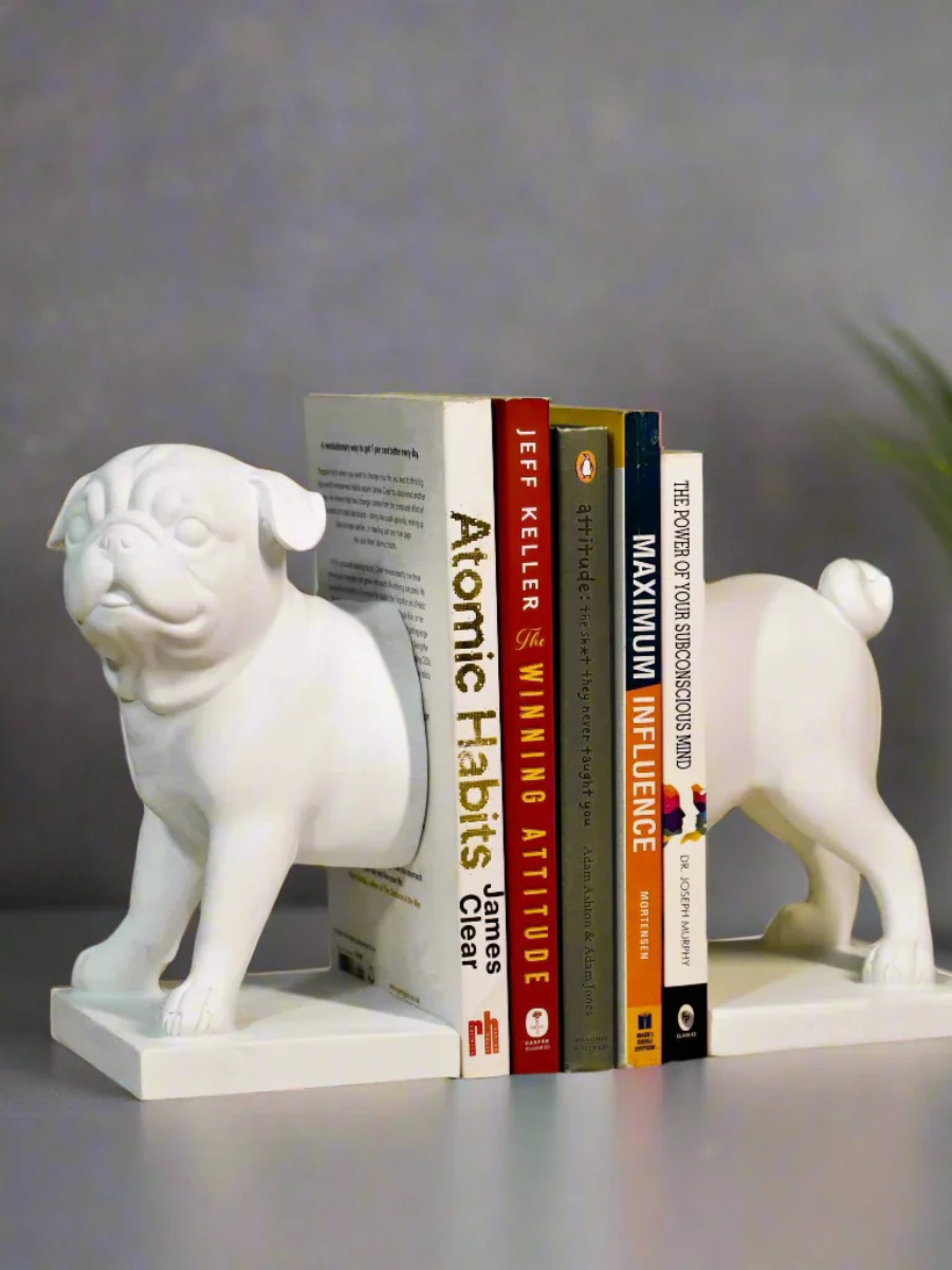 Cute Pup Bookend Resin Sculpture