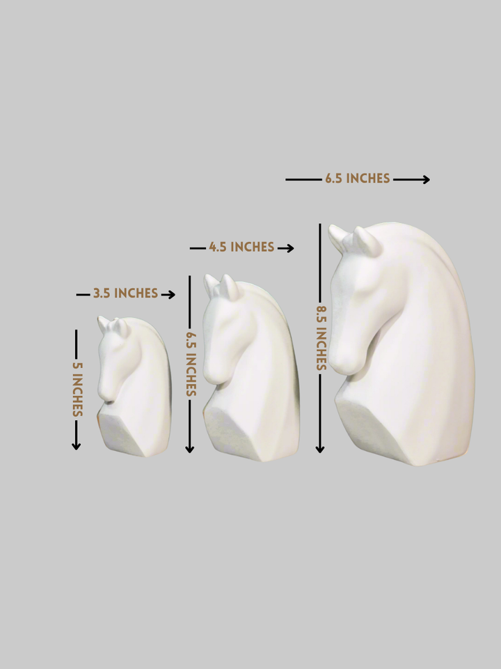 Triple Harmony Horse Resin Decor