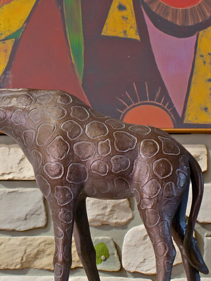 Giraffe in Bronze Finish - Resin Sculpture