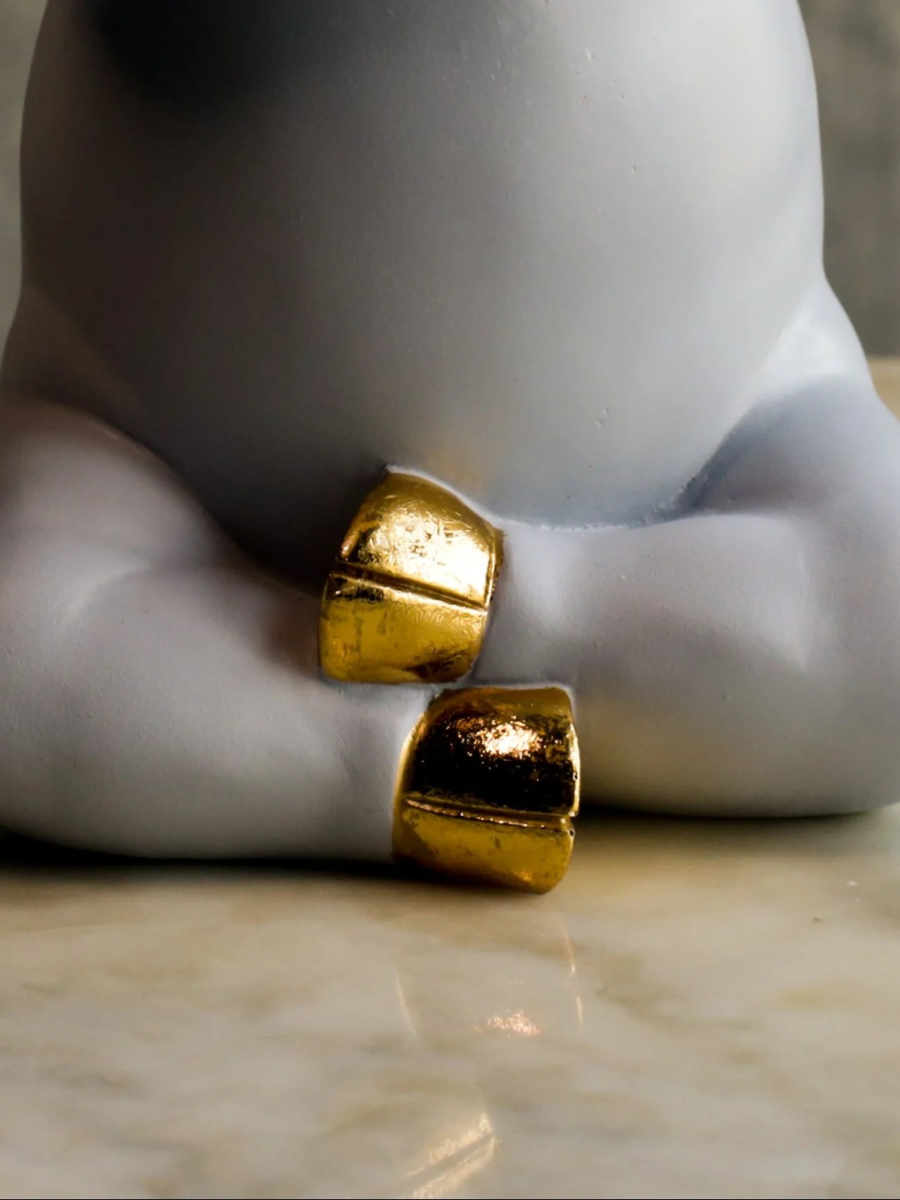 Cute "Say No Evil" Resin Sculpture