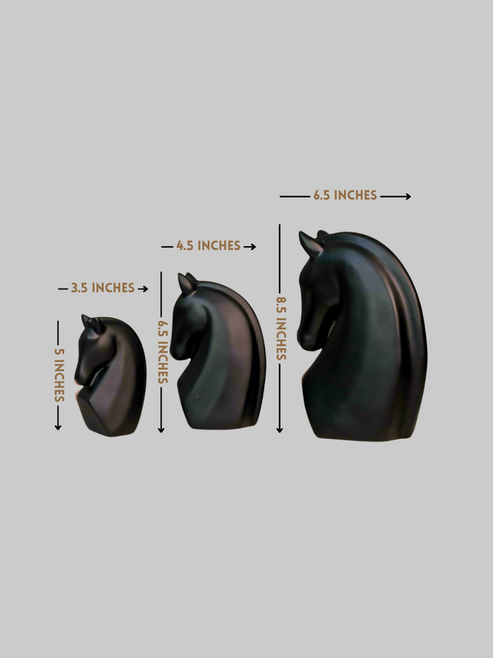 Triple Harmony Horse Resin Decor
