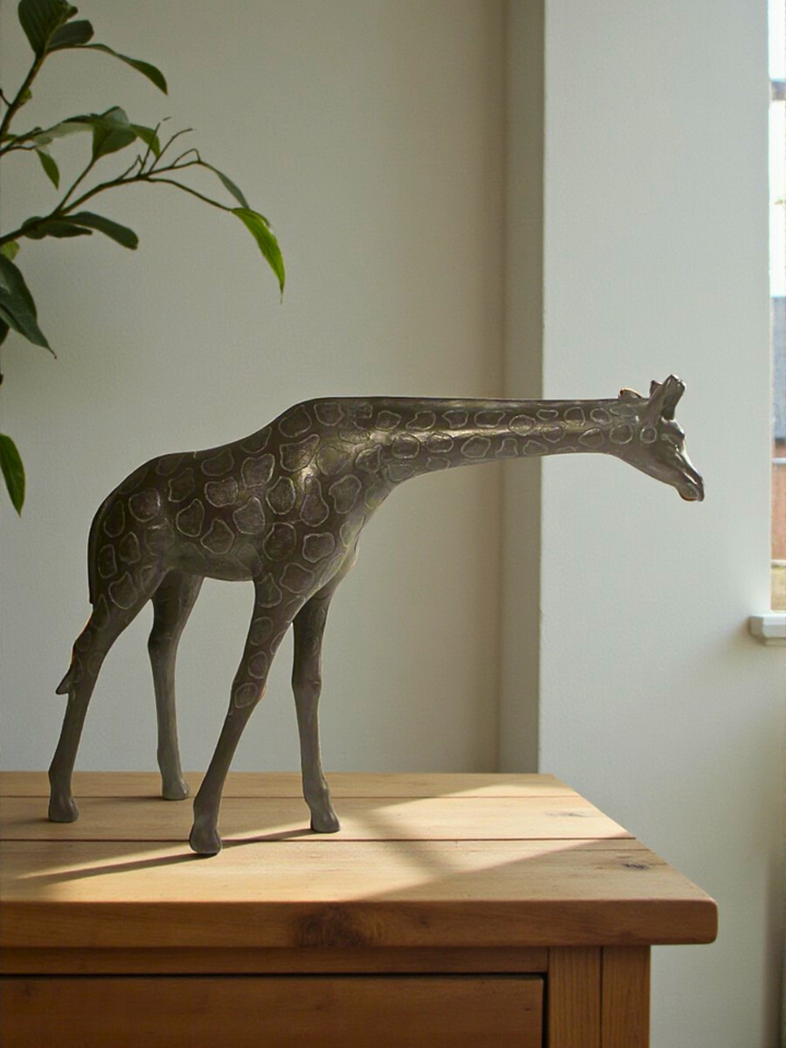 Giraffe in Bronze Finish - Resin Sculpture