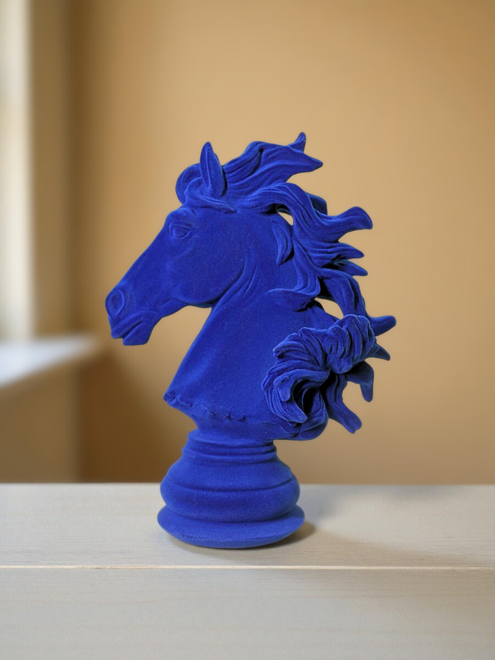 Horse Head Blue Velvet Finish