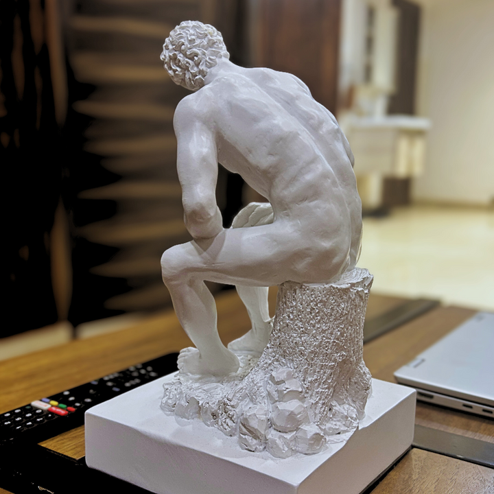 David the Thinker Resin Sculpture