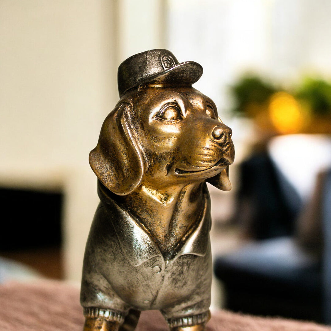 Baseball Pup Resin Sculpture