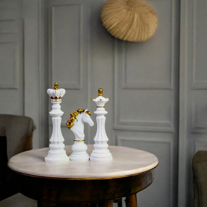 Chess Trio Decor - White