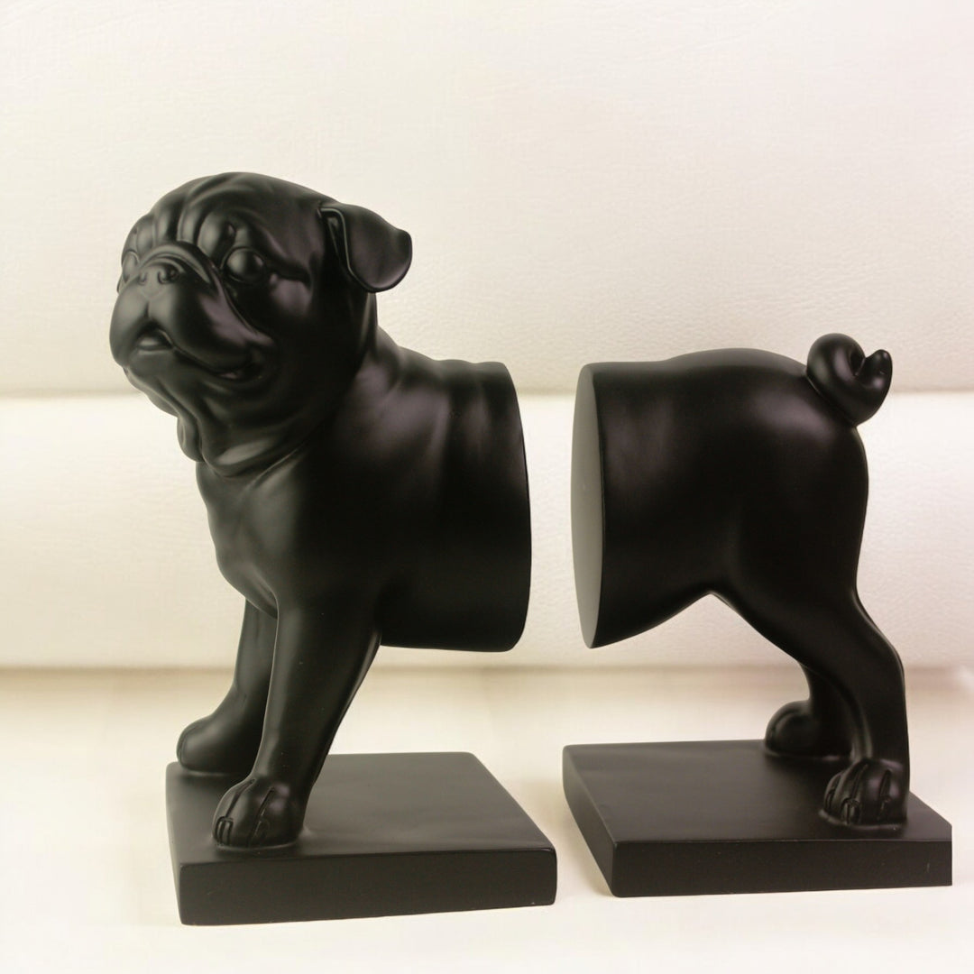 Cute Pup Bookend Resin Sculpture