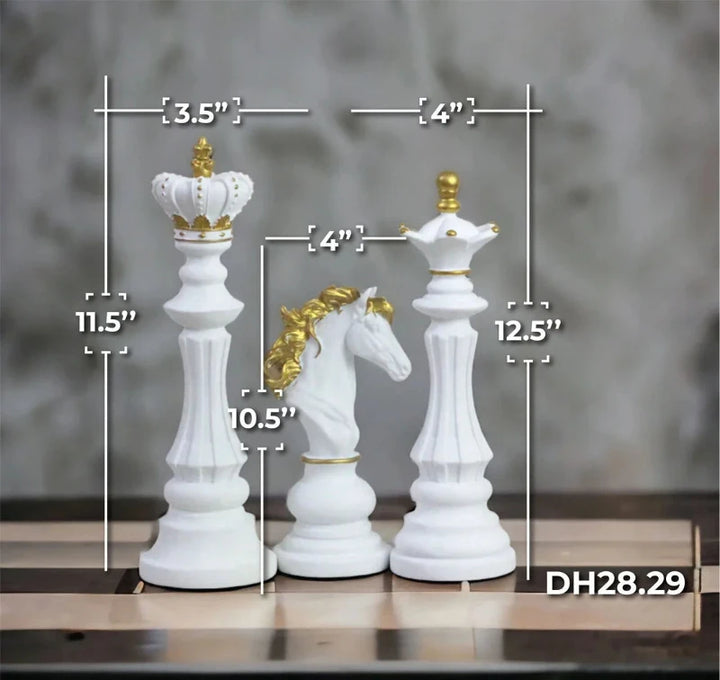 Emperor Chess Decor - White