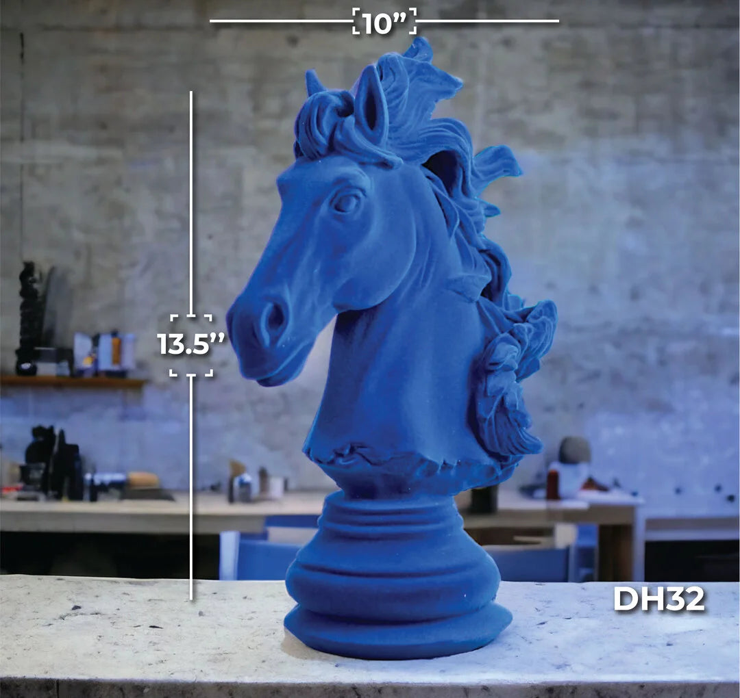 Horse Head Blue Velvet Finish