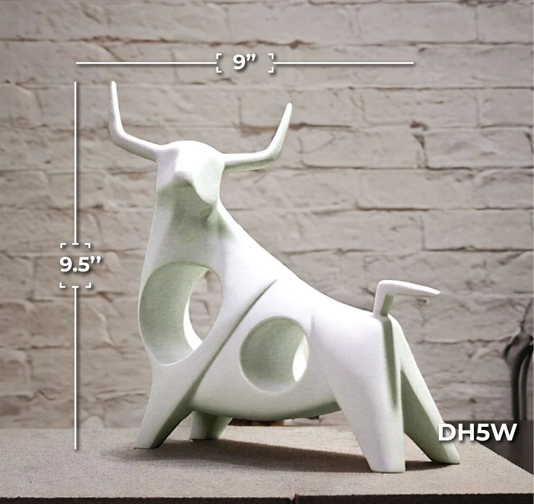 Nordic Bull Resin Sculpture