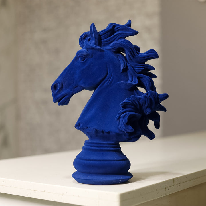 Horse Head Blue Velvet Finish