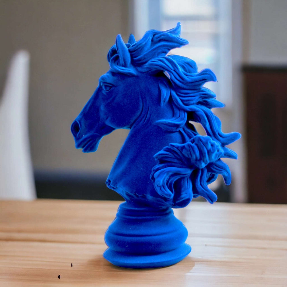 Horse Head Blue Velvet Finish