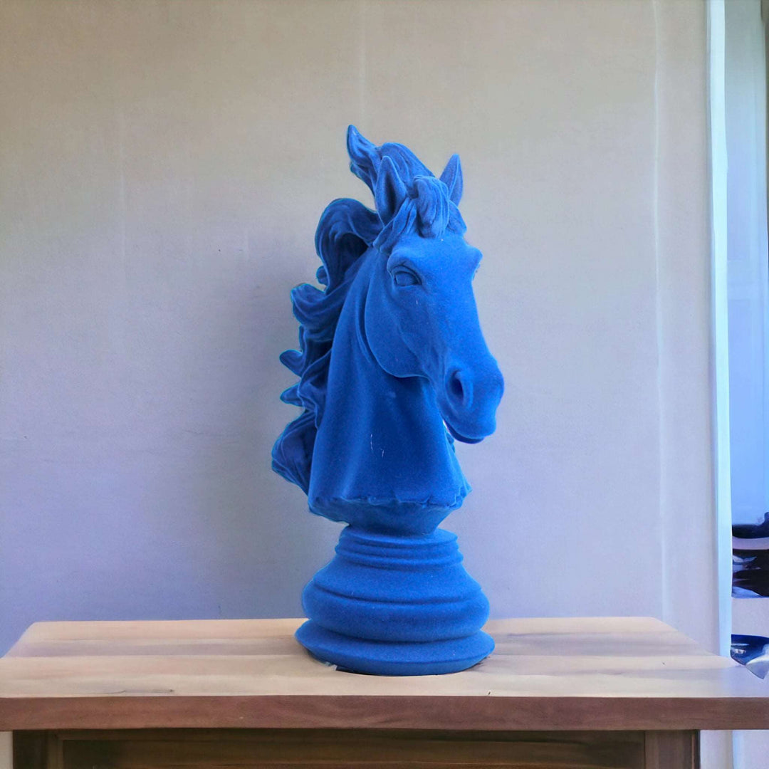 Horse Head Blue Velvet Finish