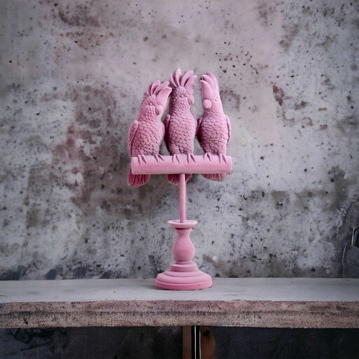 Velvet Pink Cockatoo Trio