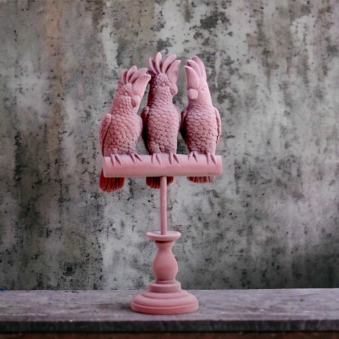 Velvet Pink Cockatoo Trio